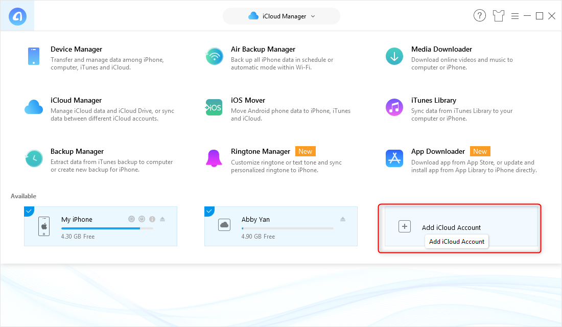 How to Transfer Photos from iCloud to iCloud – Step 2