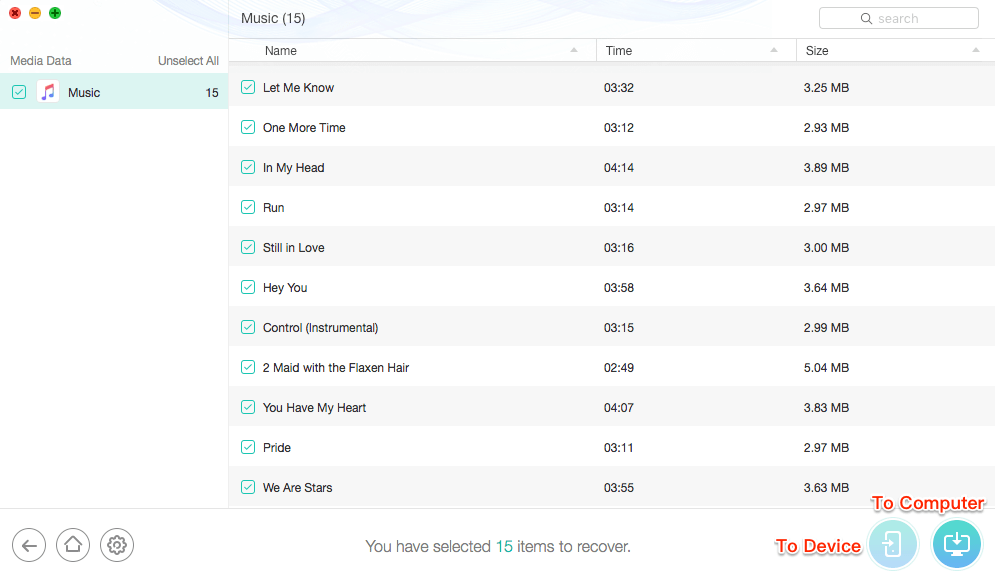 How to Recover Deleted Music from iPhone – Step 4