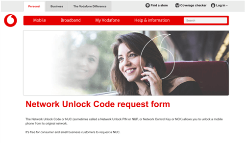 Unlock Vodafone iPhone via Network Unlock Code