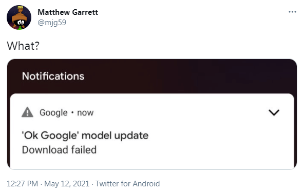 Ok Google Model Update Download Failed