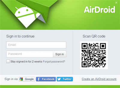 Open AirDroid Web