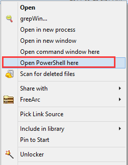 Open PowerShell Window