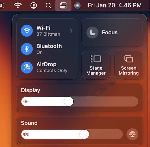 Open Screen Mirroring on Mac