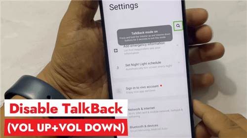 Open Settings by Speaking up and Disable Talkback