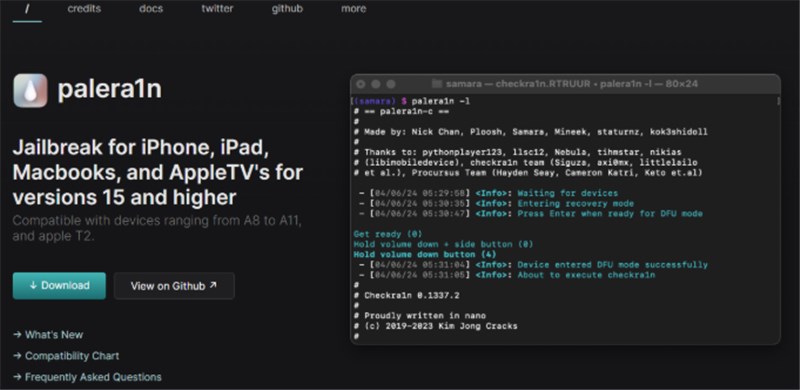 Palera1n Virtual Jailbreak for Mac