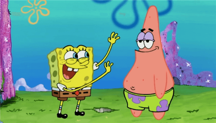 Patrick Star with His Friend Spongebob