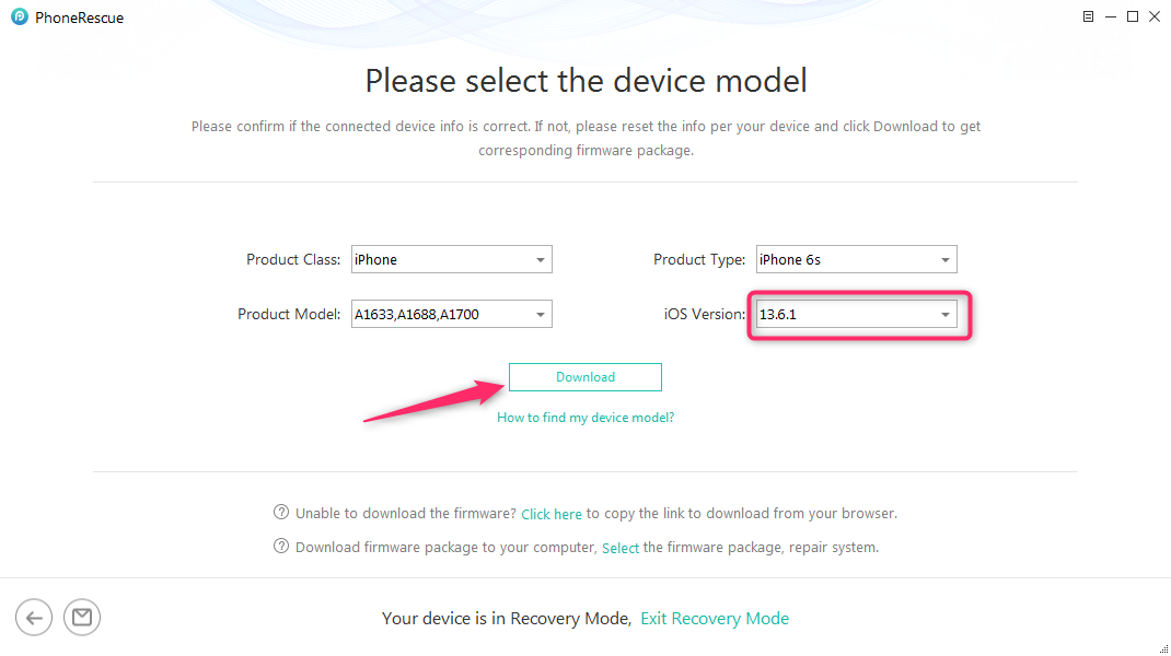 Check Your iPhone Model and Download the Corresponding Firmware