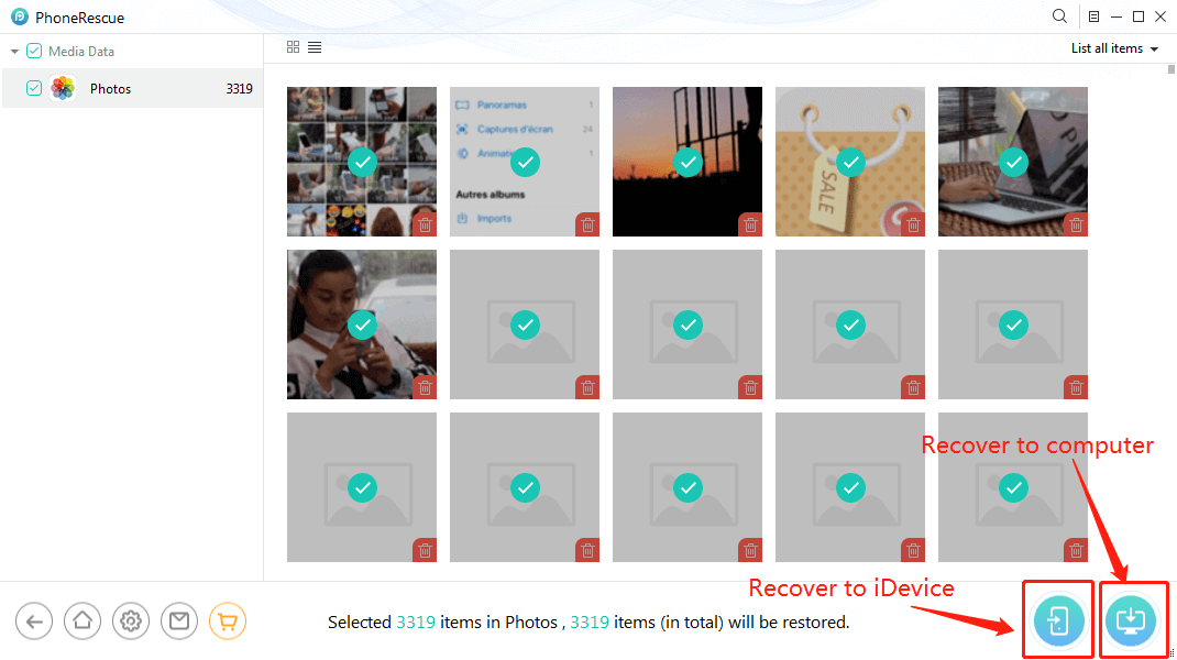Recover Deleted Pictures from iPhone 6/6s (Plus) – Step 4