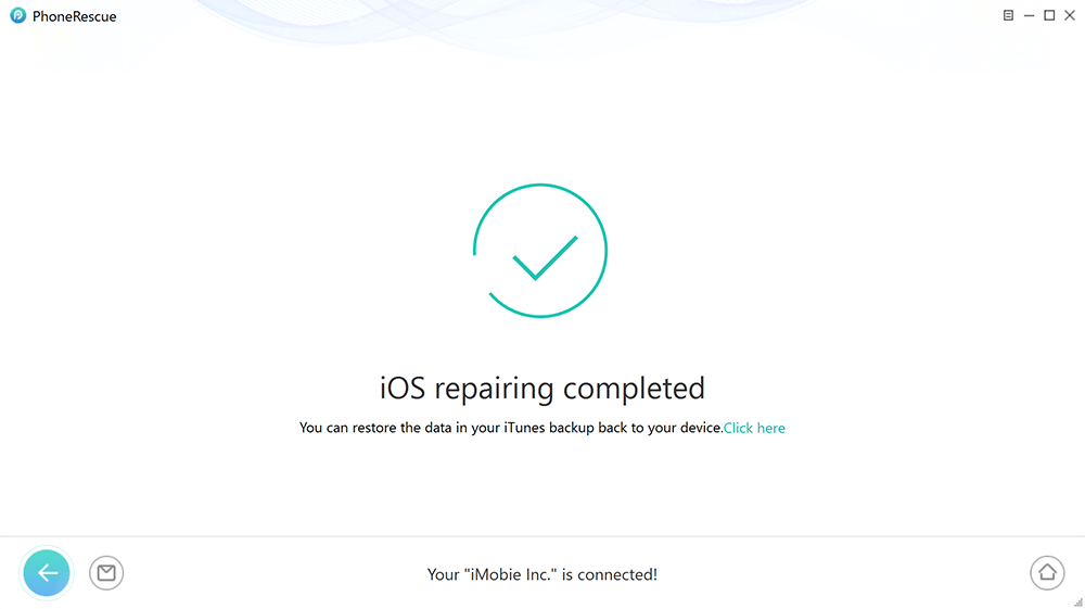 iOS Repairing Completed