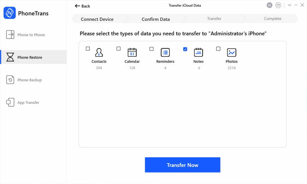 Restore Notes from iCloud to iPhone