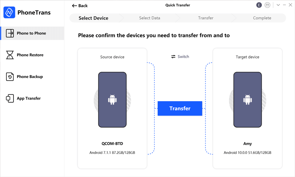 Connect Both Your Android Devices