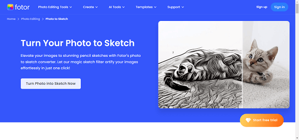 Fotor - Free Image to Sketch Converter