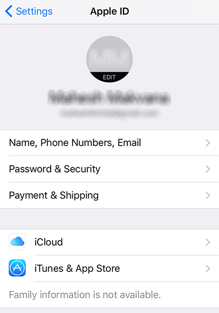 Verify the iCloud account on the new iPhone