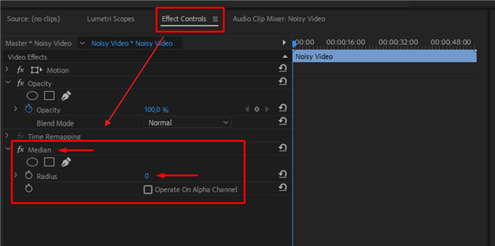 Adjust Median Settings