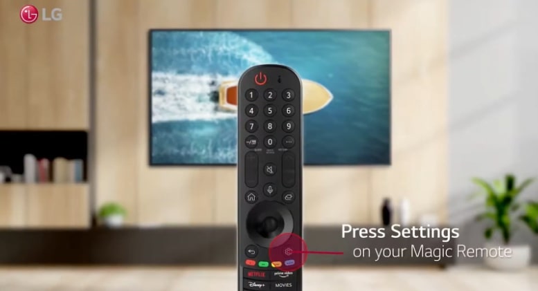 Press Settings on Remote