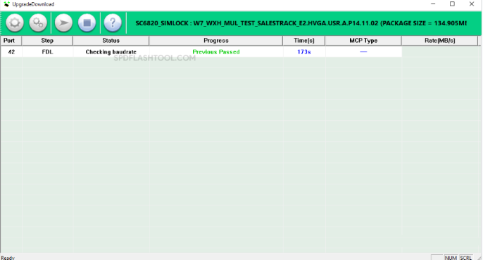 Start the flashing process