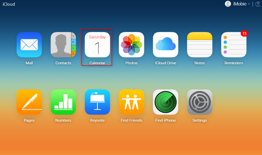 How to Print iCloud Calendar from PC with Screenshot -Step 1