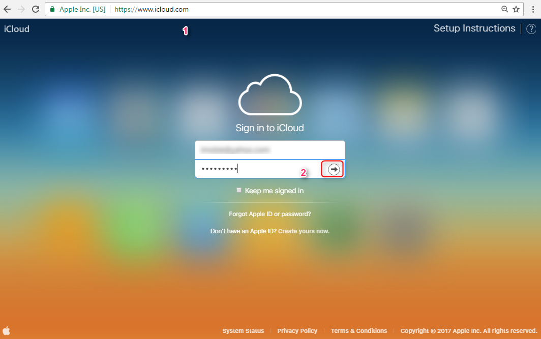How to Print iCloud Calendar from Web - Step 1