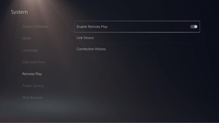 Enable Remote Play on PS4 or PS5