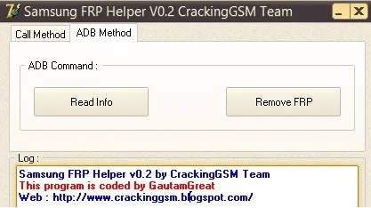 Read Info in Samsung FRP Helper