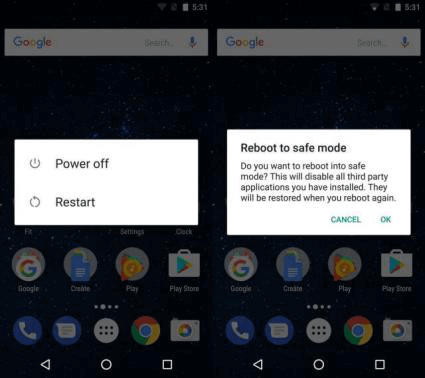 Reboot Android with Safe Mode
