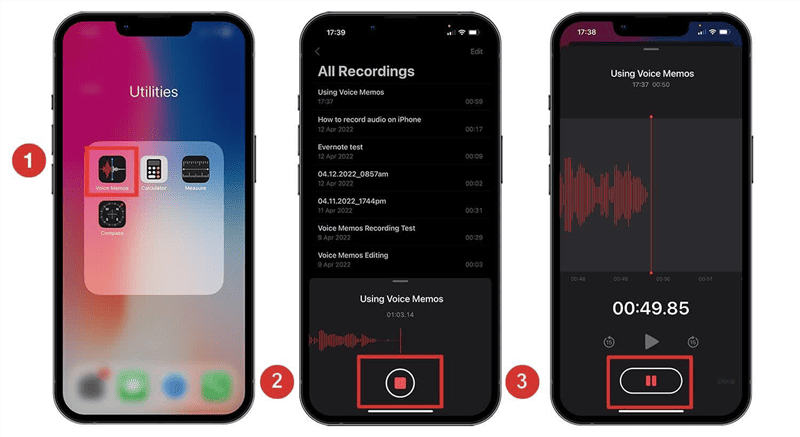 Record Audio on Voice Memos