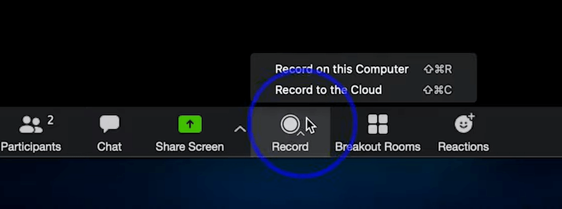 Record on computer or cloud