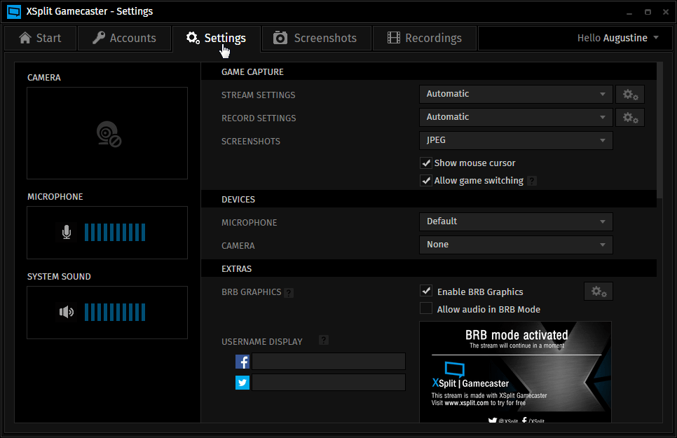 Record Settings