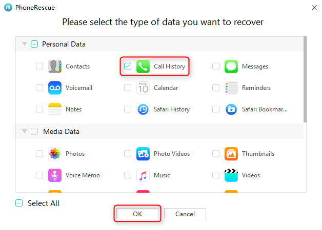 How to Recover Deleted Call History on iPhone without Backup - Step 3
