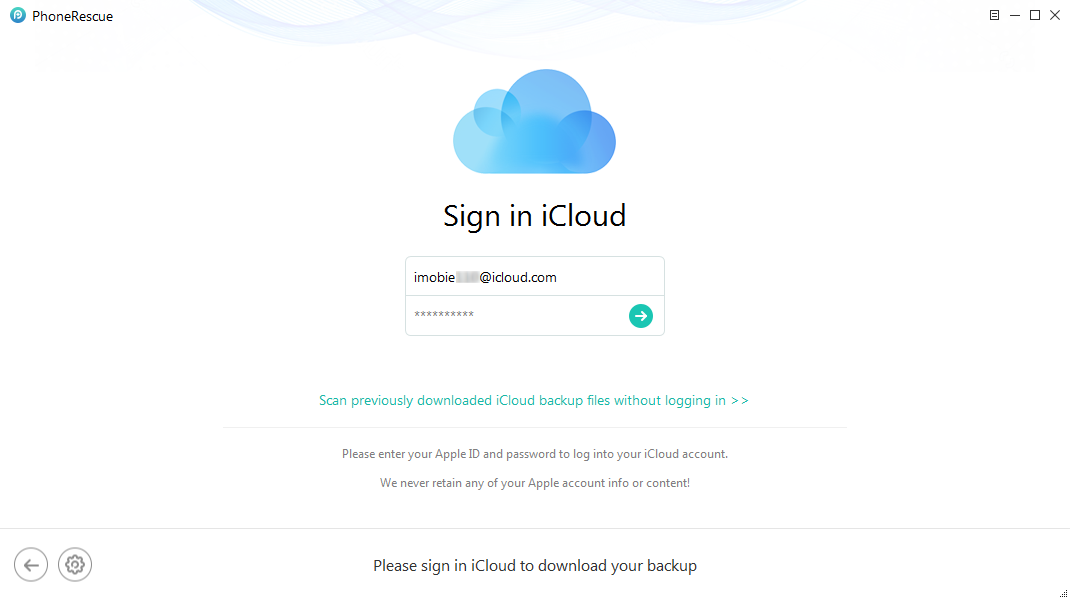 Sign in with Your iCloud Account