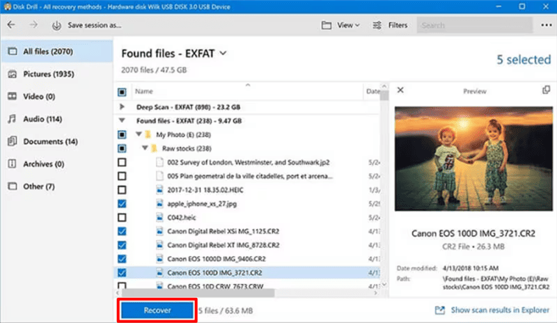 Recover Data in Disk Drill