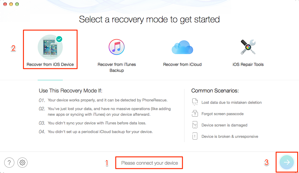 Recover Deleted Or Lost Data on iPhone 4/5/6/7 without Backup on Mac