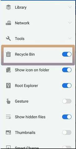 Recover Deleted Files from Android Phone Internal Memory by ES File Explorer