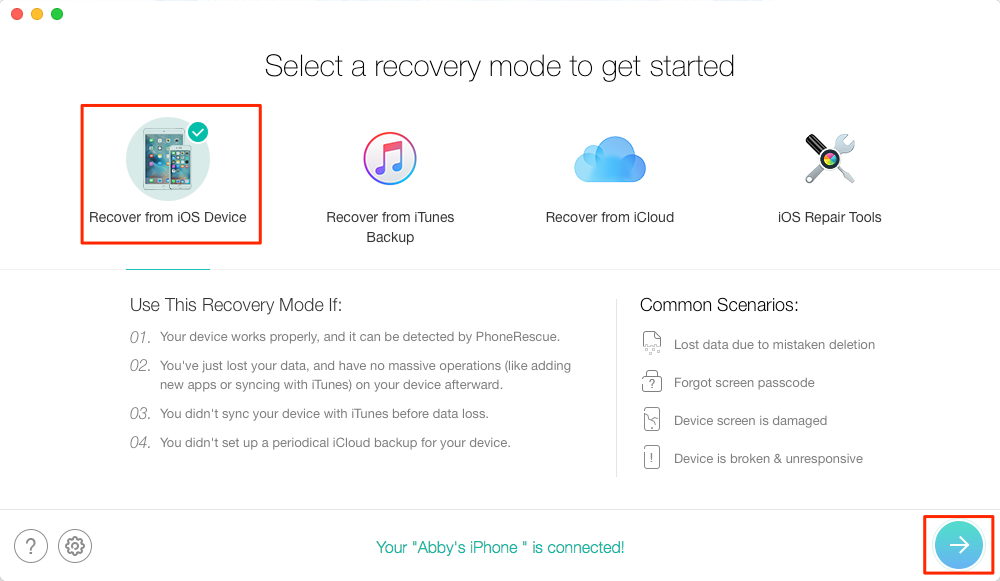 How to Recover Deleted Notes on iPhone 5/5s/5c - Step 1