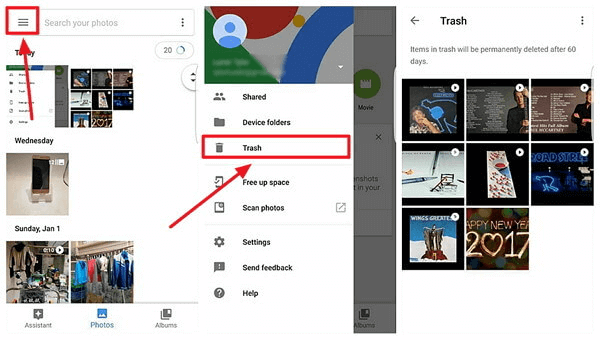 Recover Deleted Photos on Android Phone from Google Photos