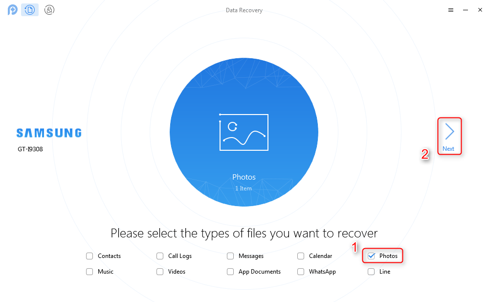 How to Recover Deleted Photos on Android without Data Loss - Step 2