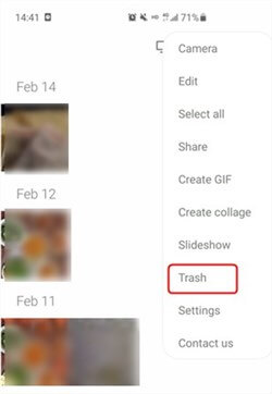 Get Back Deleted Photos from the Recycle Bin on Samsung S8