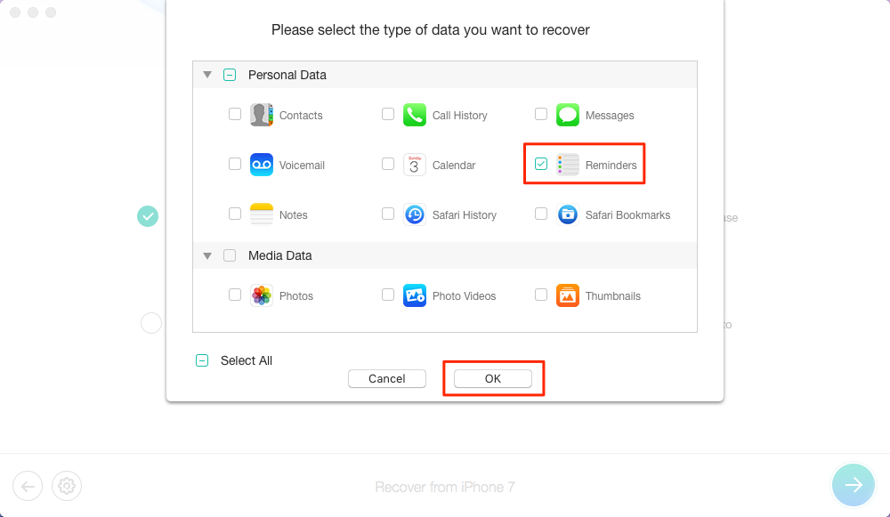 How to Recover Deleted Reminders on iPhone – Step 2