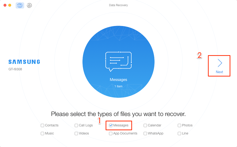 How to Recover Deleted SMS Messages from Android – Step 2