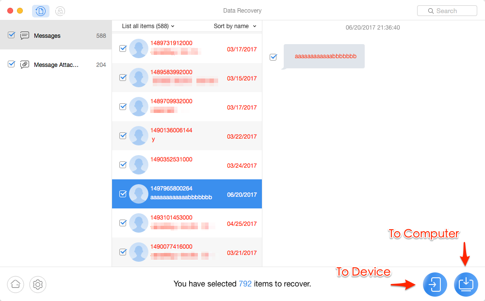 How to Recover Deleted SMS Messages from Android – Step 3