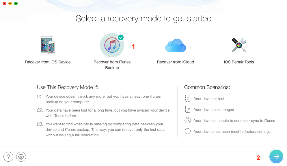 Recover Deleted iPhone Messages from iTunes Backup – Step 1