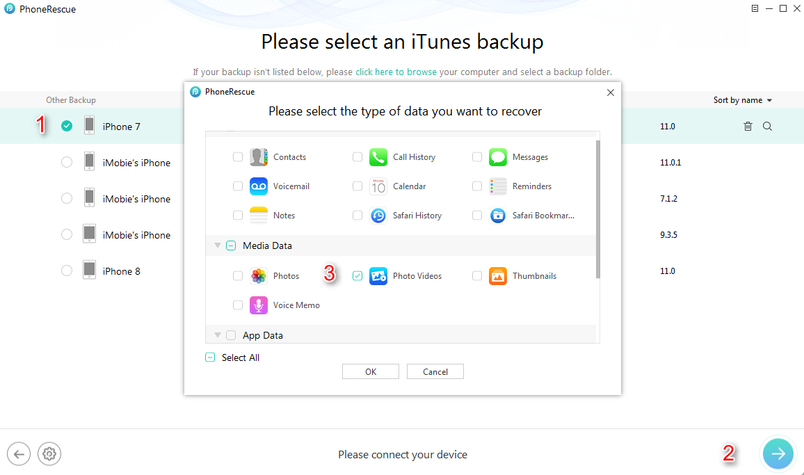 How to Recover Deleted Videos from iPhone with iTunes Backups - Step 3