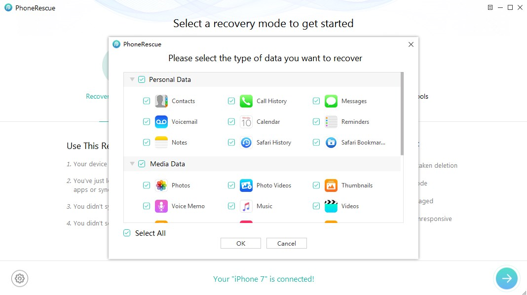 How to Recover Deleted or Lost Data on iPhone - Step 2