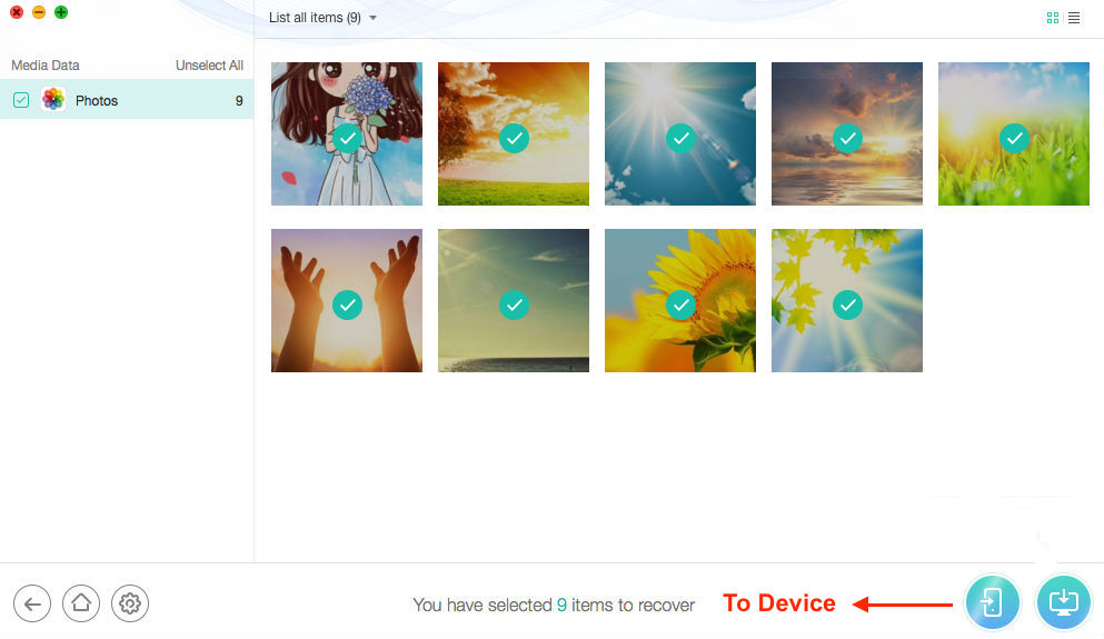 Recover Photos after Restore iPhone without Backup - Step 4