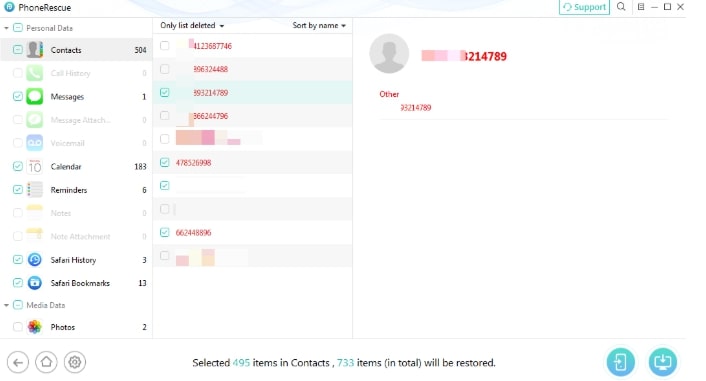 Recover the Lost Data to Device or Computer