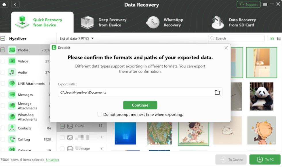 Recover Thumbnail Pictures on Android