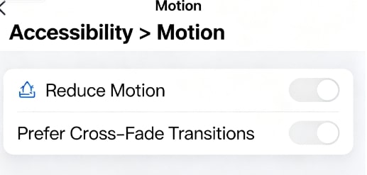 Choose Prefer Cross-Fade Transitions