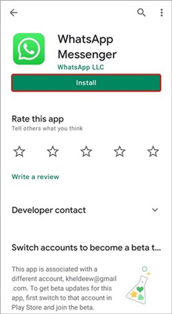 Reinstall WhatsApp on Android Phone