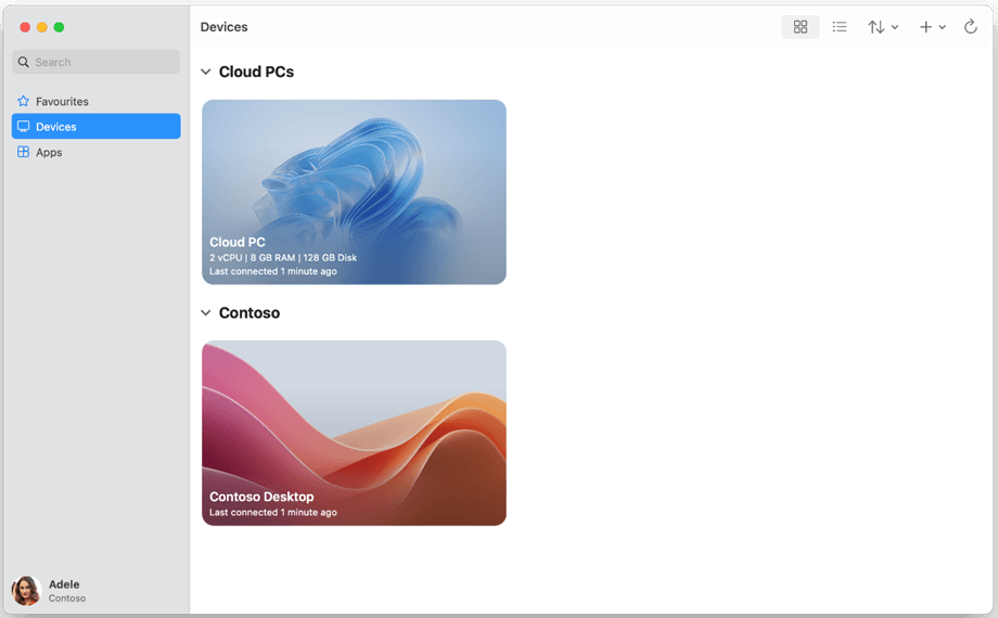 Remote Resources in Devices Tab