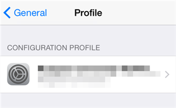 Configuration Profile on iPhone